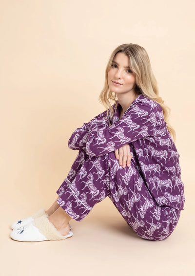 Whisper Long Sleeve Pajama Set | Blossomare Print | Mulberry