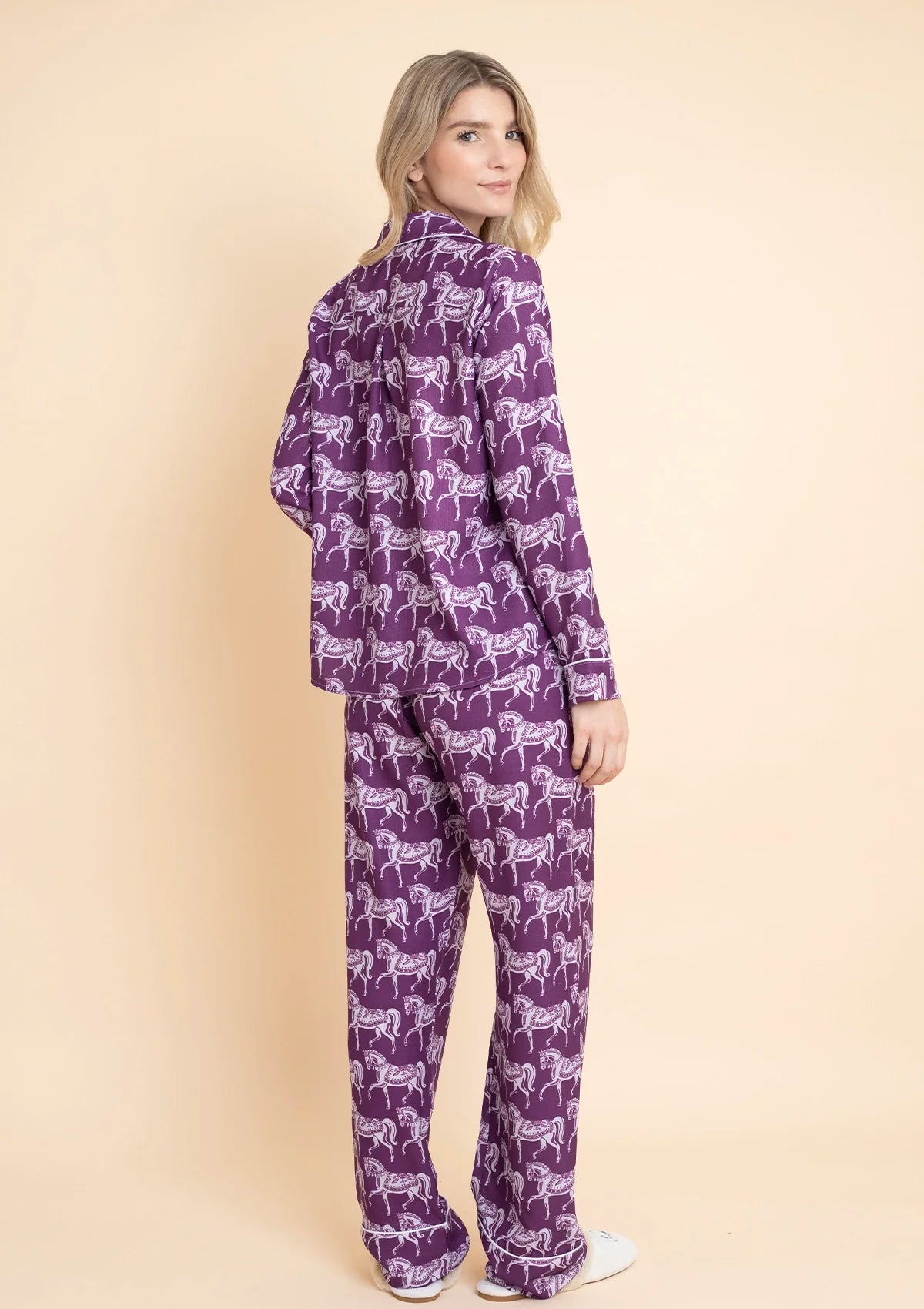 Whisper Long Sleeve Pajama Set | Blossomare Print | Mulberry