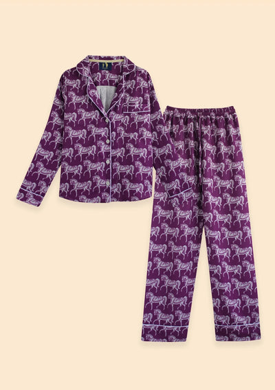 Whisper Long Sleeve Pajama Set | Blossomare Print | Mulberry