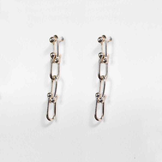 Bellamy - Horseshoe Link Equestrian Necklace in Silver