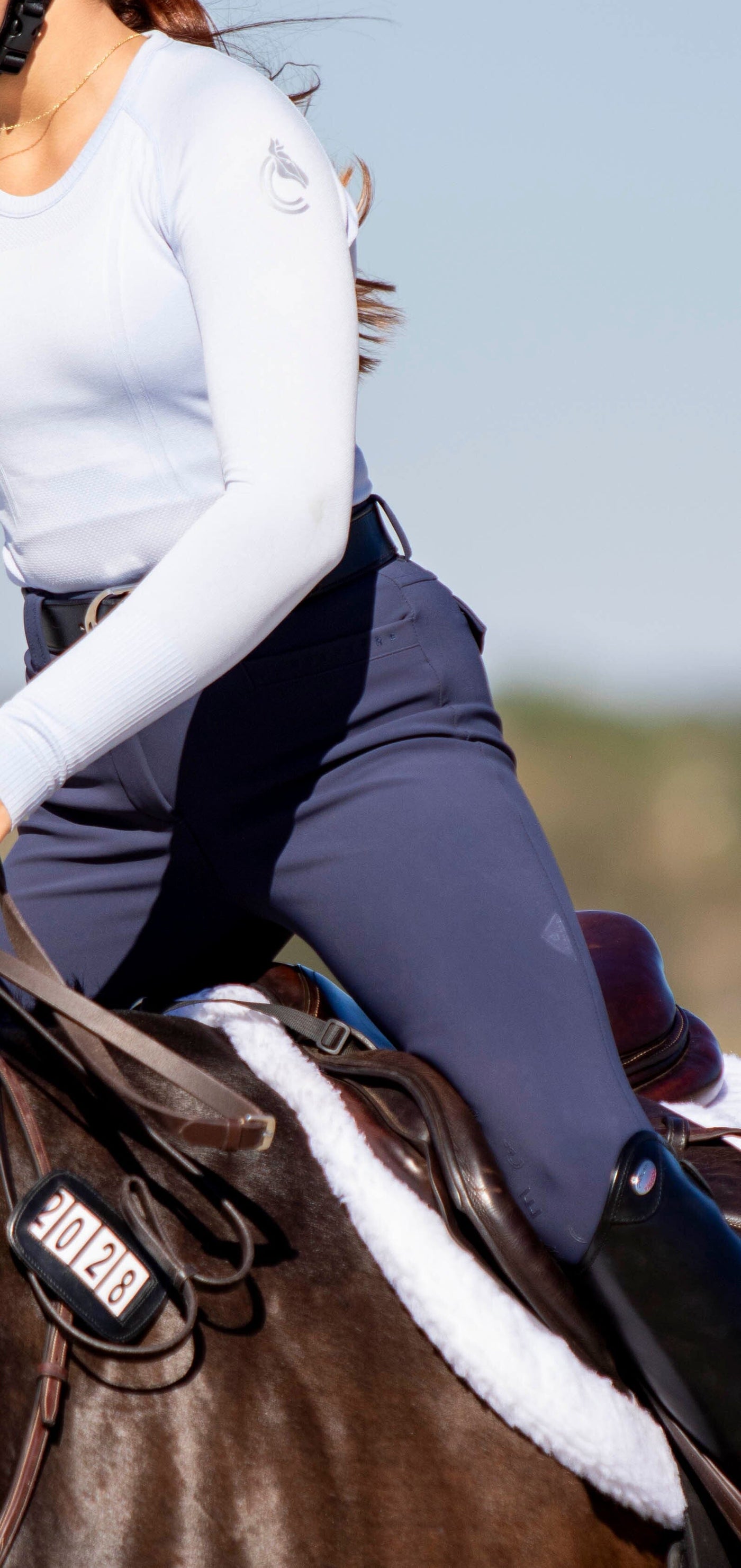 Brianne Riding Breeches in Steel Blue