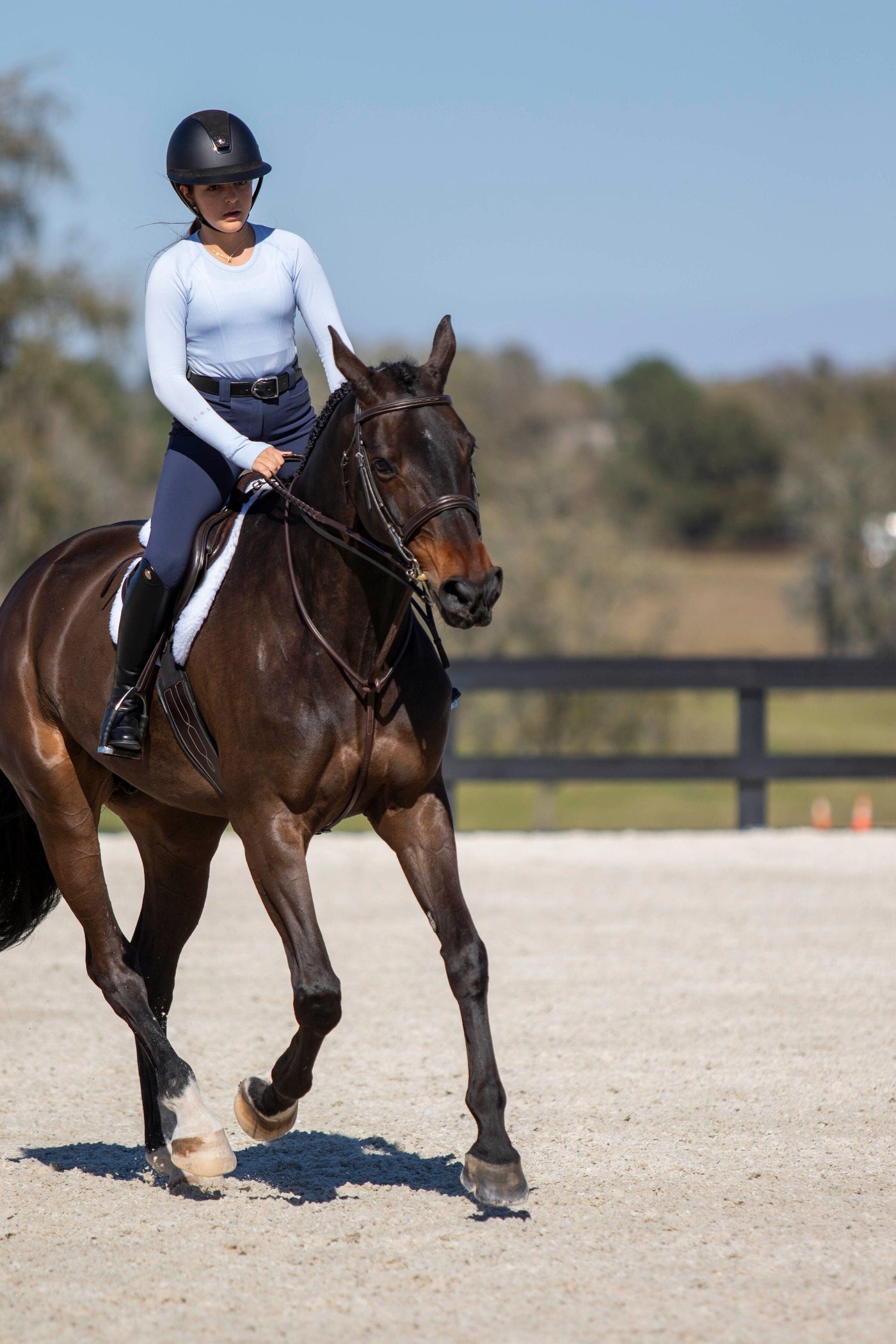 Brianne Riding Breeches in Steel Blue