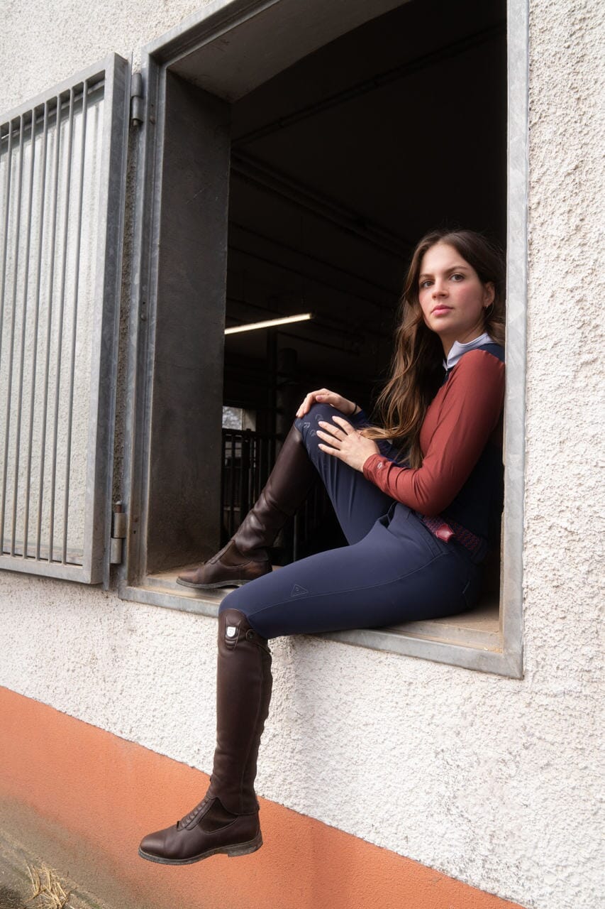 Brianne Riding Breeches in Steel Blue