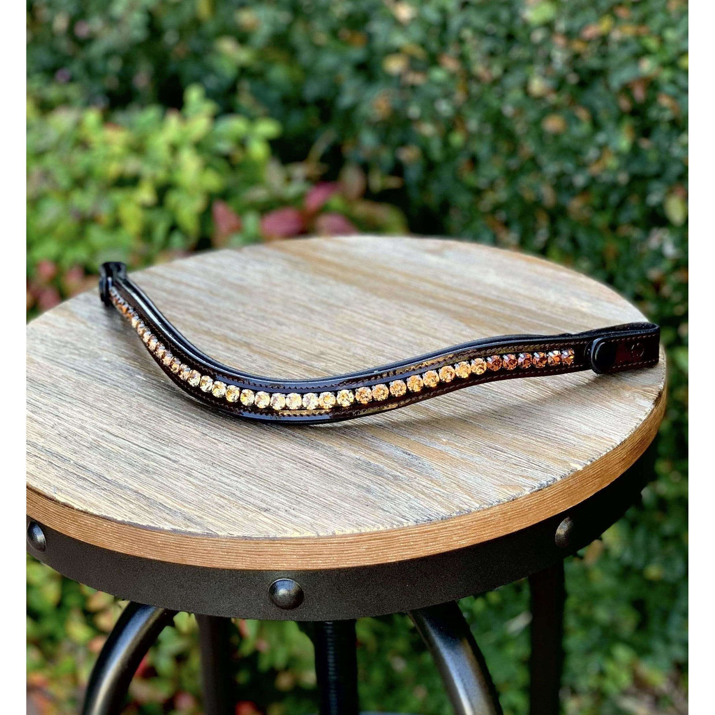 Halter Ego® Crystal Patent Browband - Caramel Honey