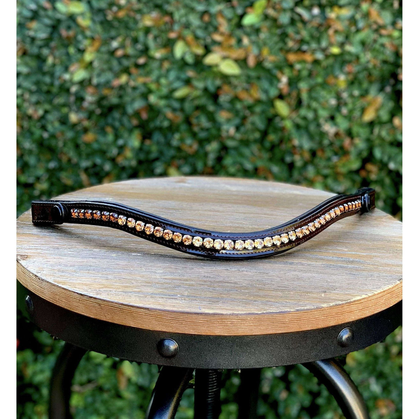 Halter Ego® Crystal Patent Browband - Caramel Honey