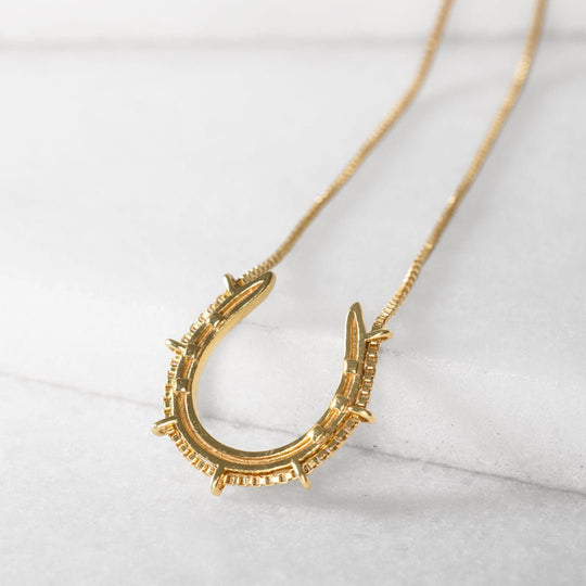 Canteen - Equestrian Horseshoe Necklace in Gold