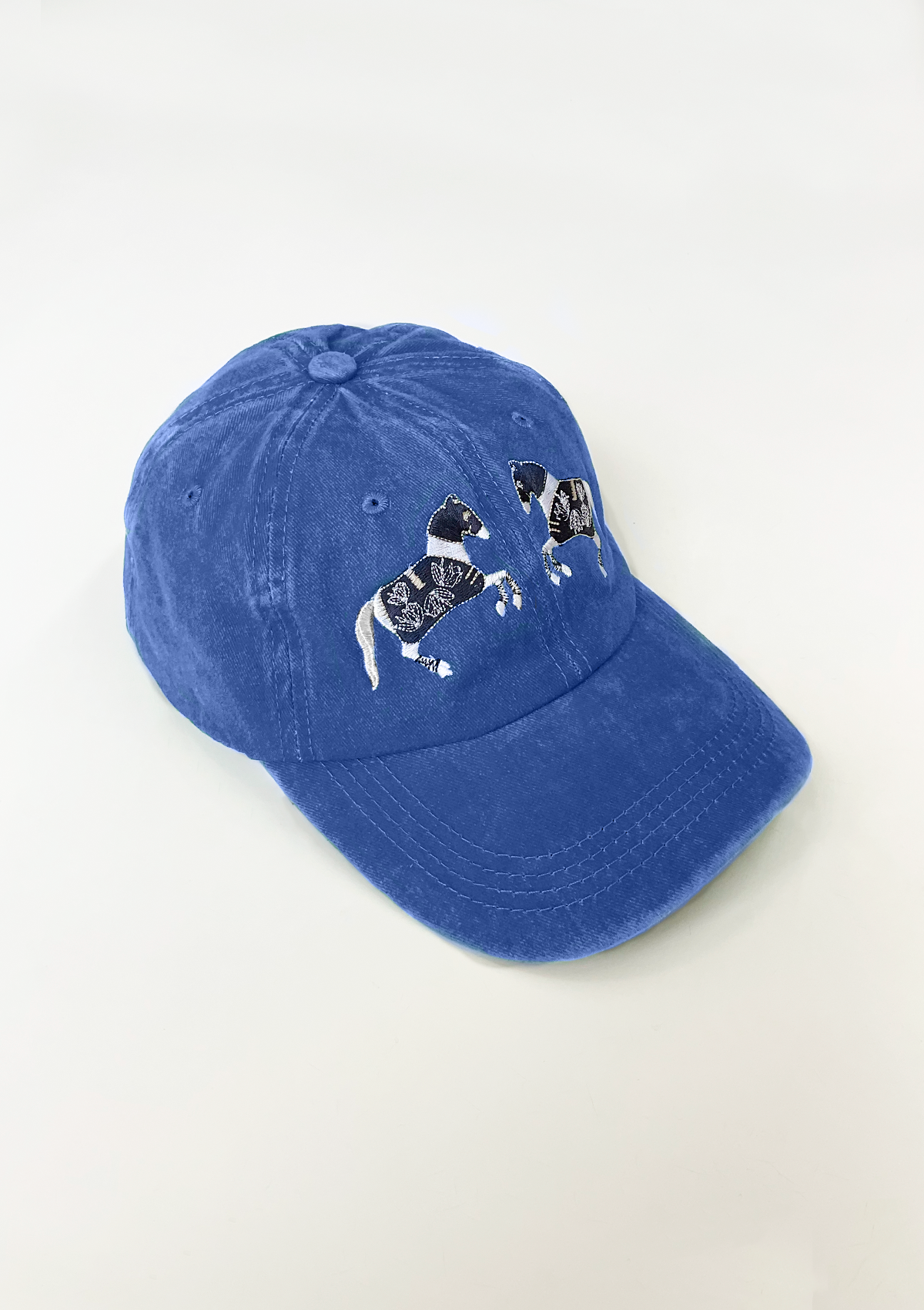 Equestrian Cotton Carousel Cap | Royal Blue