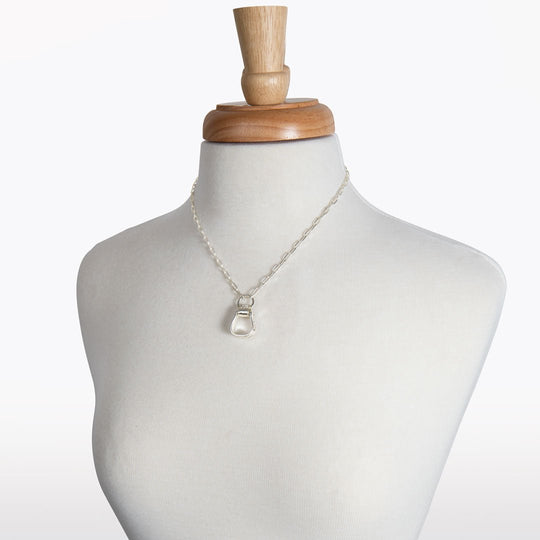 Cheyenne - Single Western Stirrup Necklace in Silver
