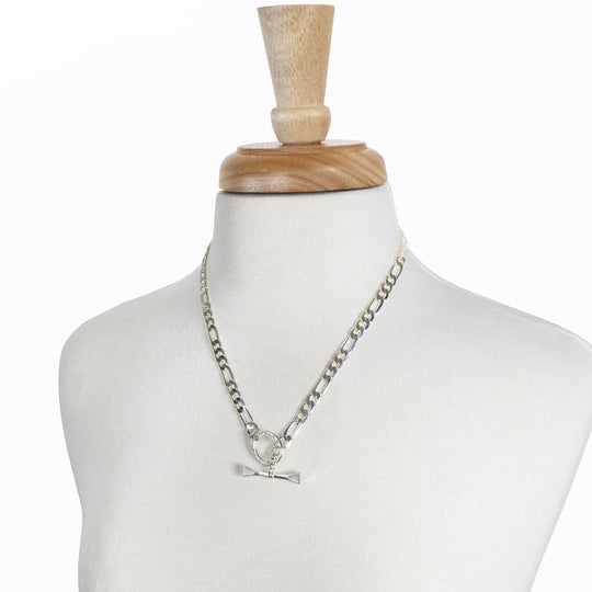 Cortina - Cuban Chain Horseshoe Bracelet in Silver