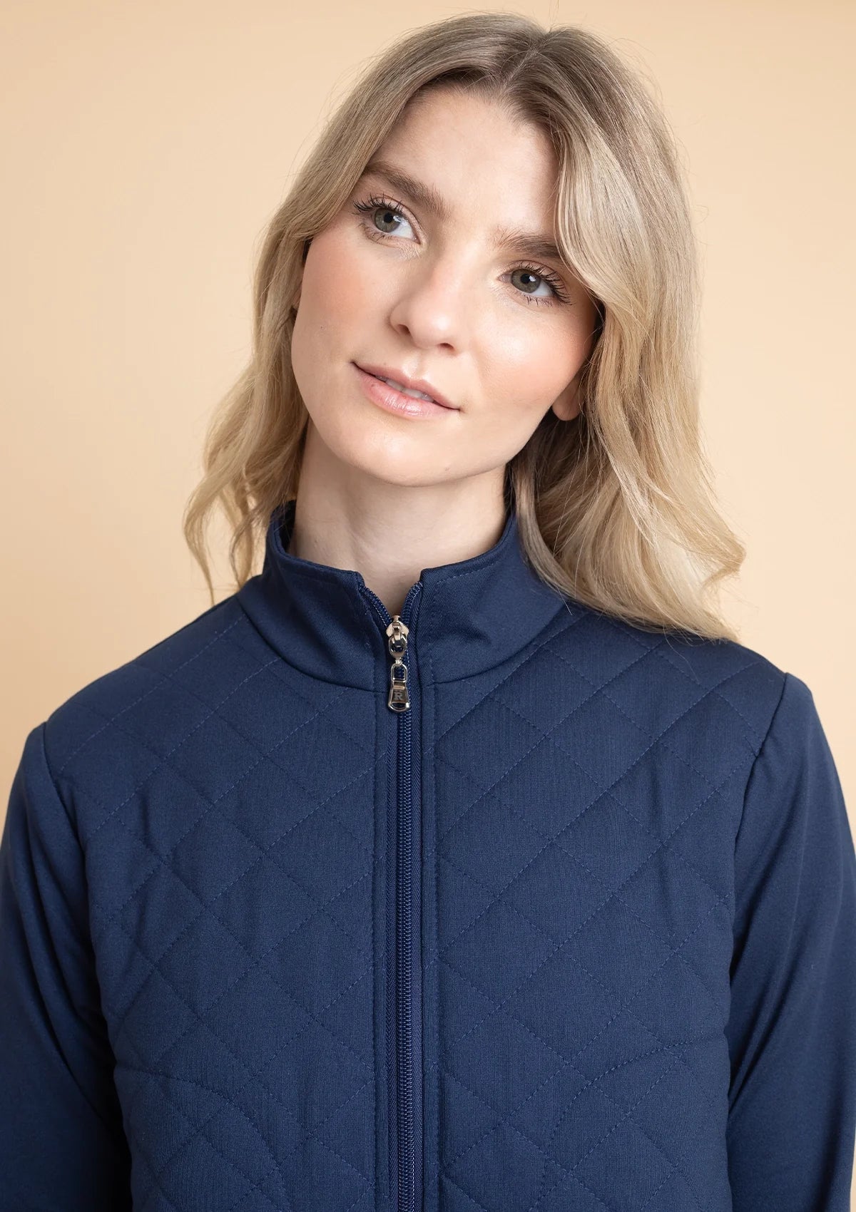 Ember Embroidered Cropped Zip Jacket | Navy