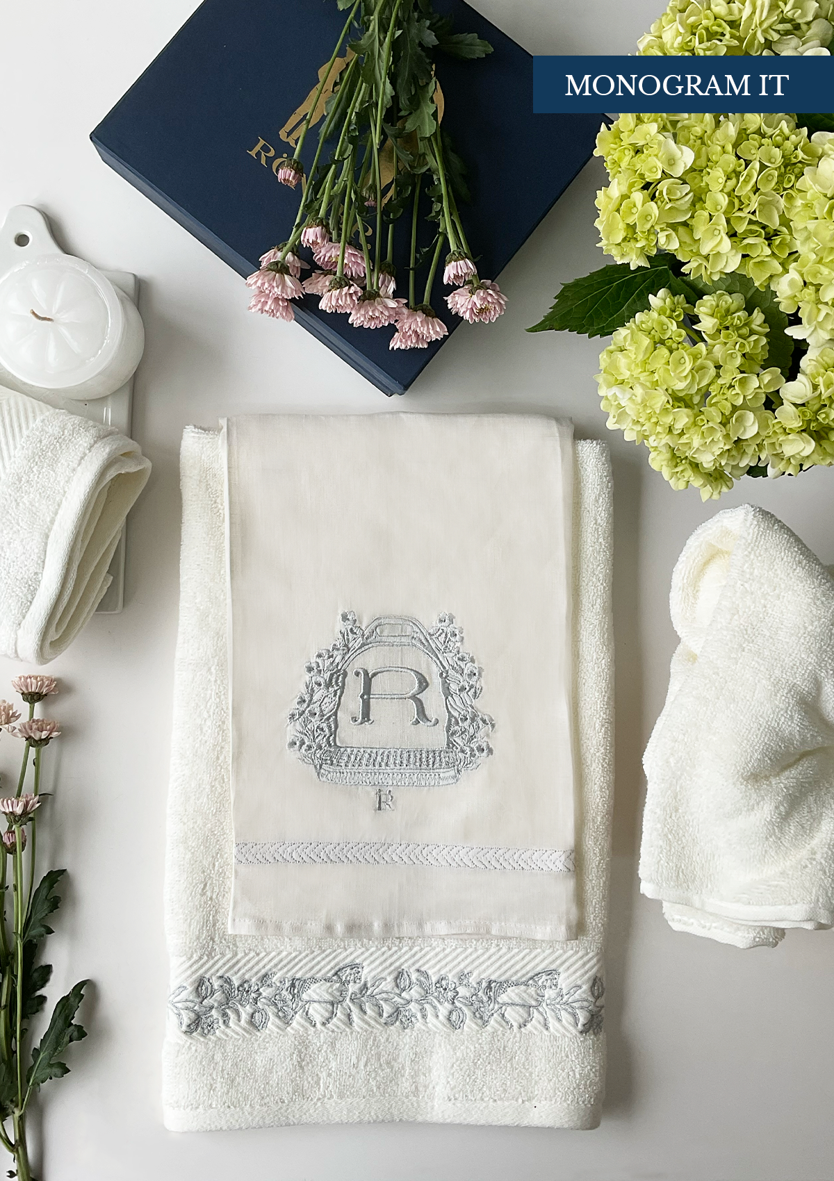 Hand towel Set | Silver