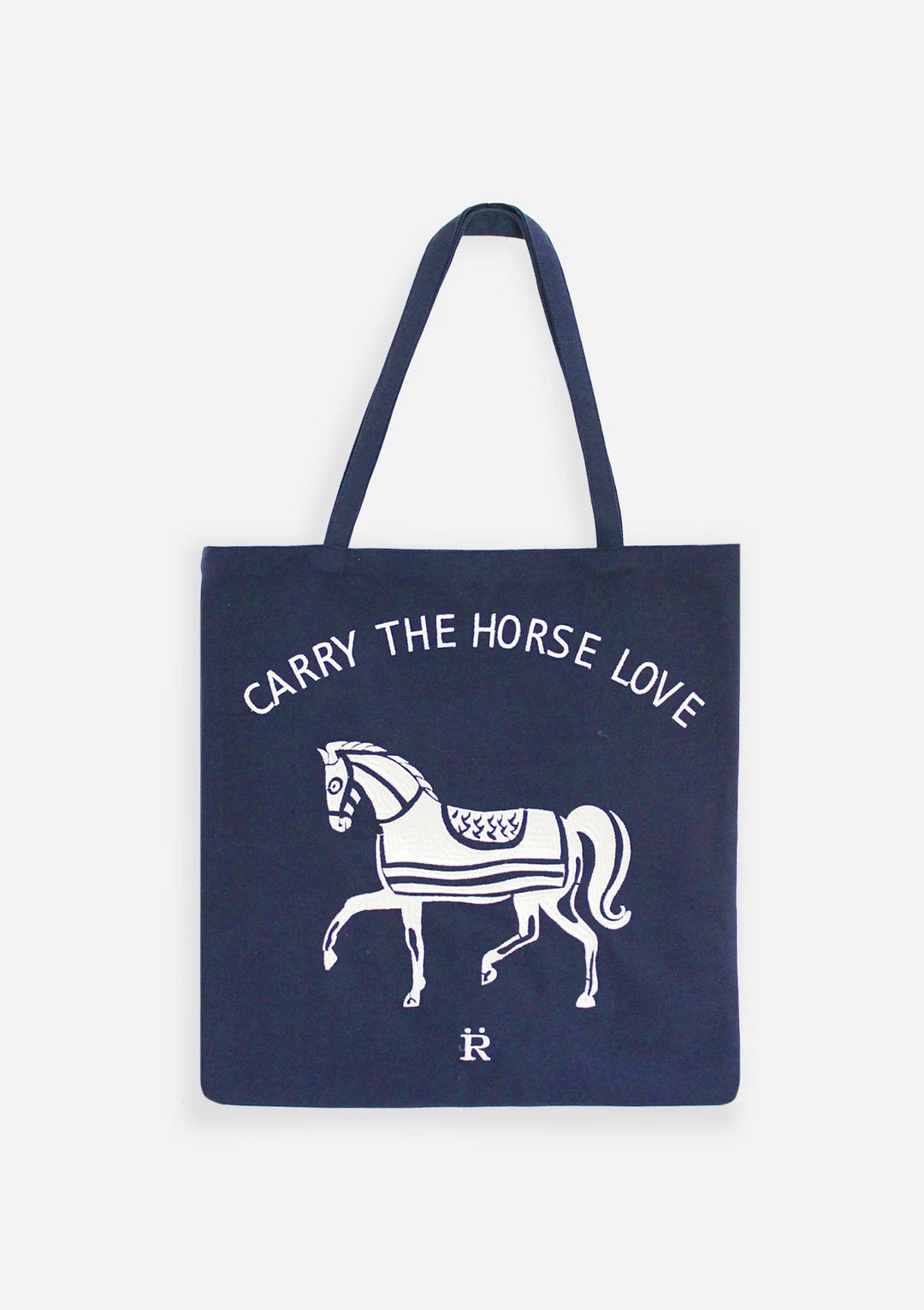 Horse Love Cotton Tote |  Carry The Love Horse | Red
