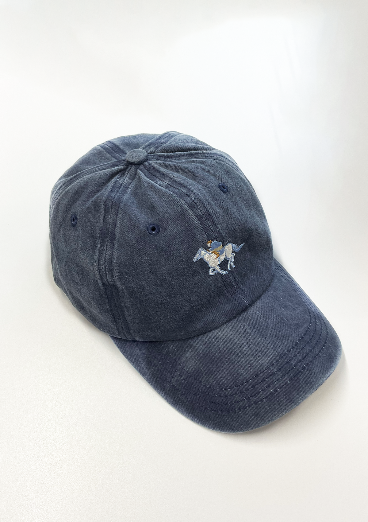 Equestrian Cotton Jockey Cap | Navy