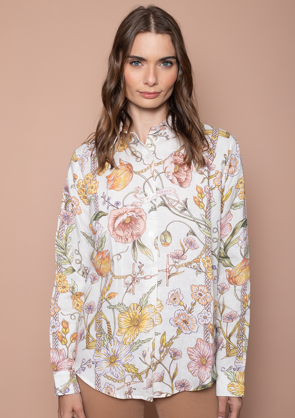 Basic Linen Shirt | Botany Flora Cream