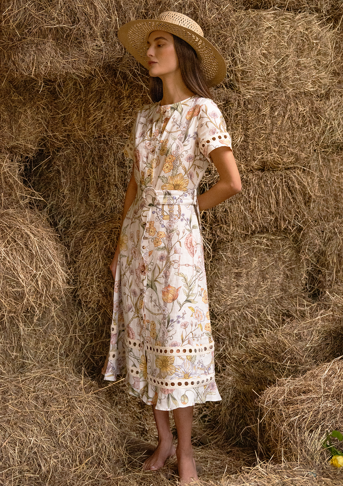 Marigold Linen Dress