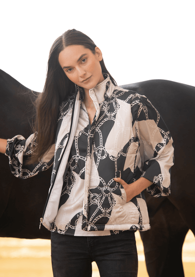 Mystic Vest | Saddlery Print | Noirtaupe