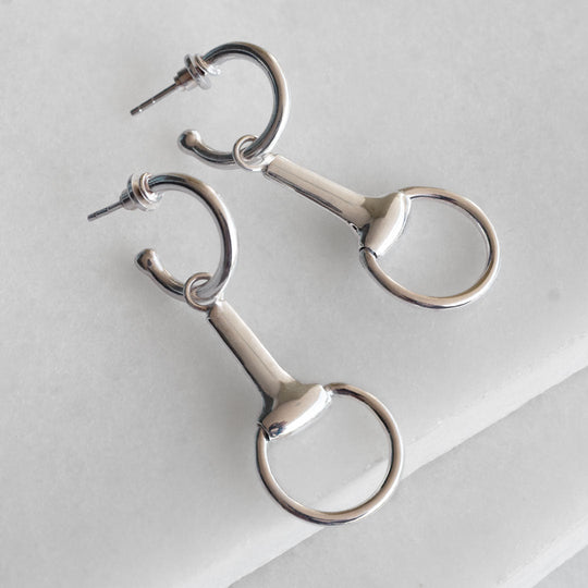 Odeza - Equestrian Horse Bit Earring in Sterling Silver