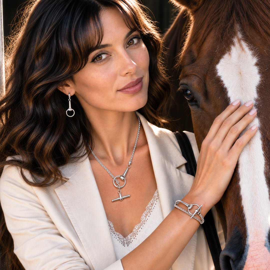 Odeza - Equestrian Horse Bit Earring in Sterling Silver