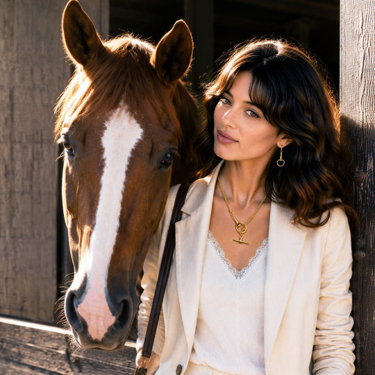 Odeza - Wrap Around Horse Bit Bracelet in Gold