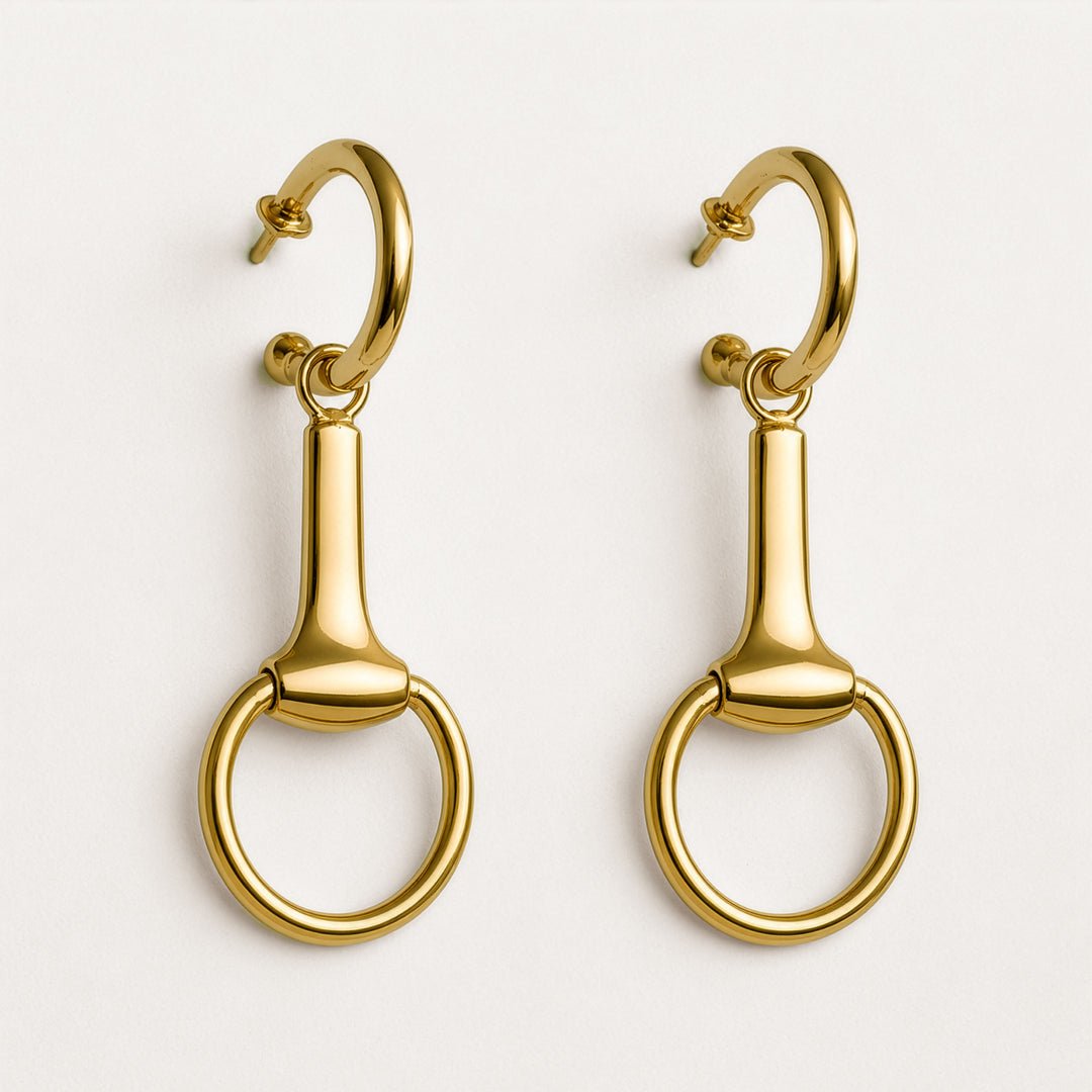 Odeza - Stylized Horse Bit Bracelet in Gold &amp; Black