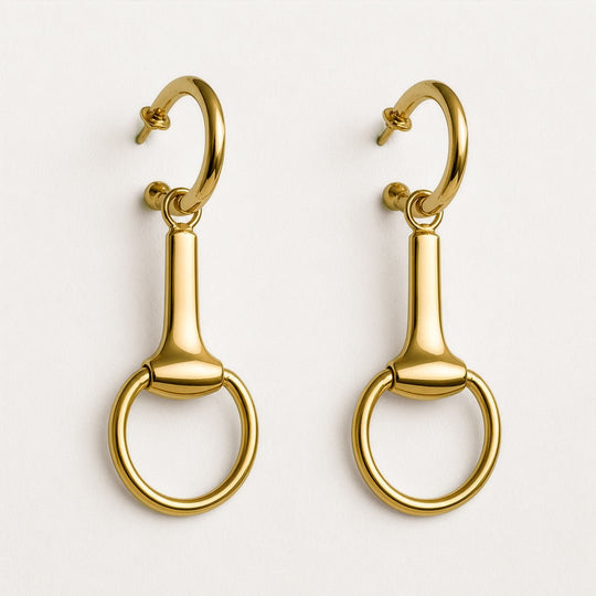 Odeza - Stylized Horse Bit Bracelet in Gold &amp; Black