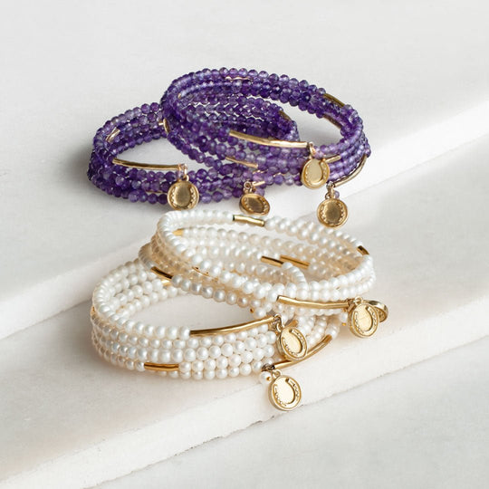 Prism - Amethyst Pave Horseshoe Earring
