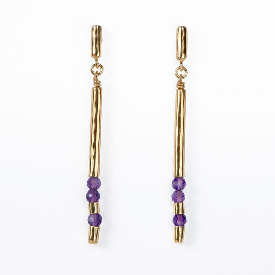 Prism - Linea Amethyst Equestrian Earring