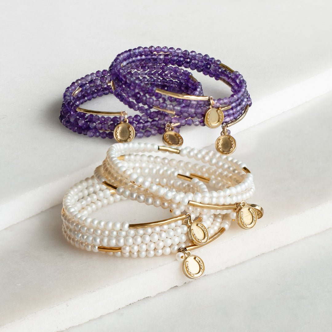 Prism - Linea Amethyst Equestrian Earring