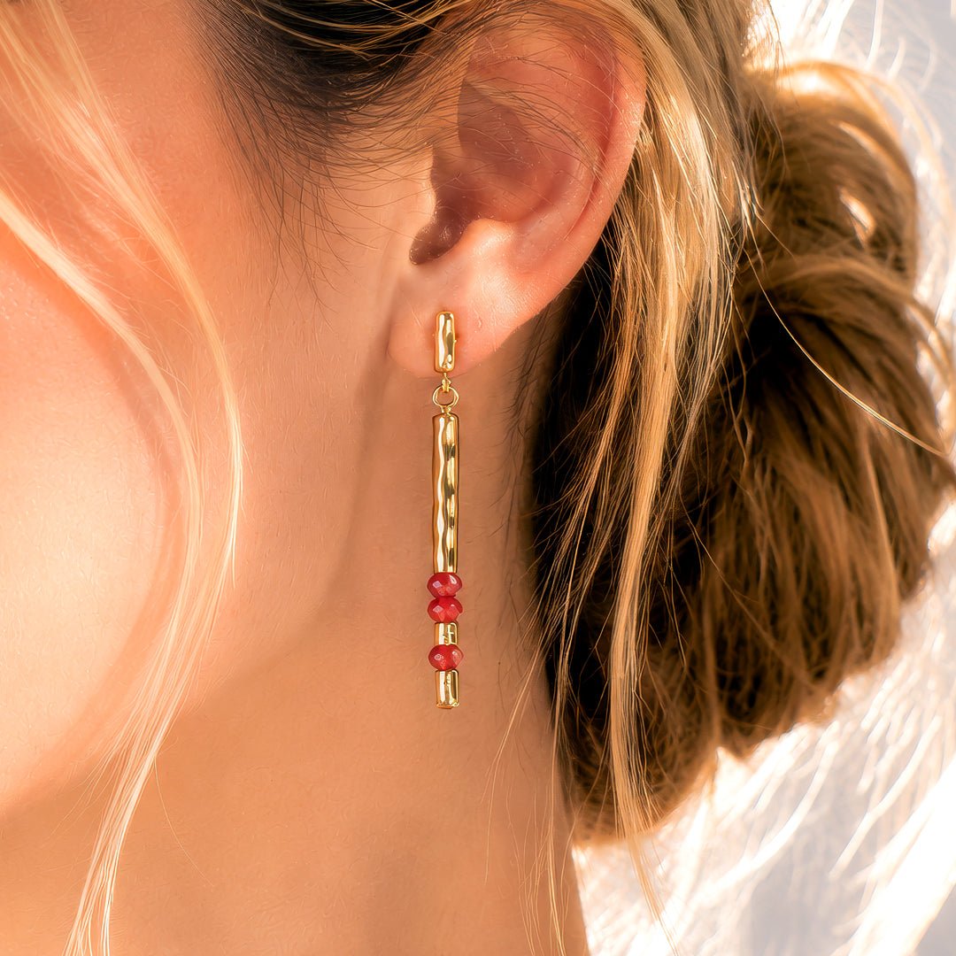 Prism - Linea Carnelian Equestrian Earring