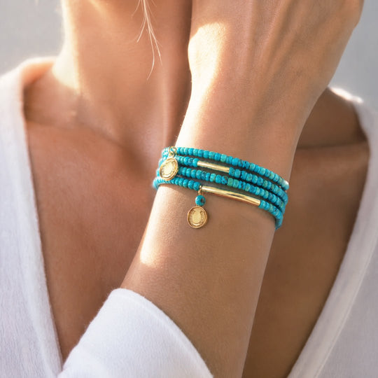 Prism - Turquoise Horseshoe Coin Earring