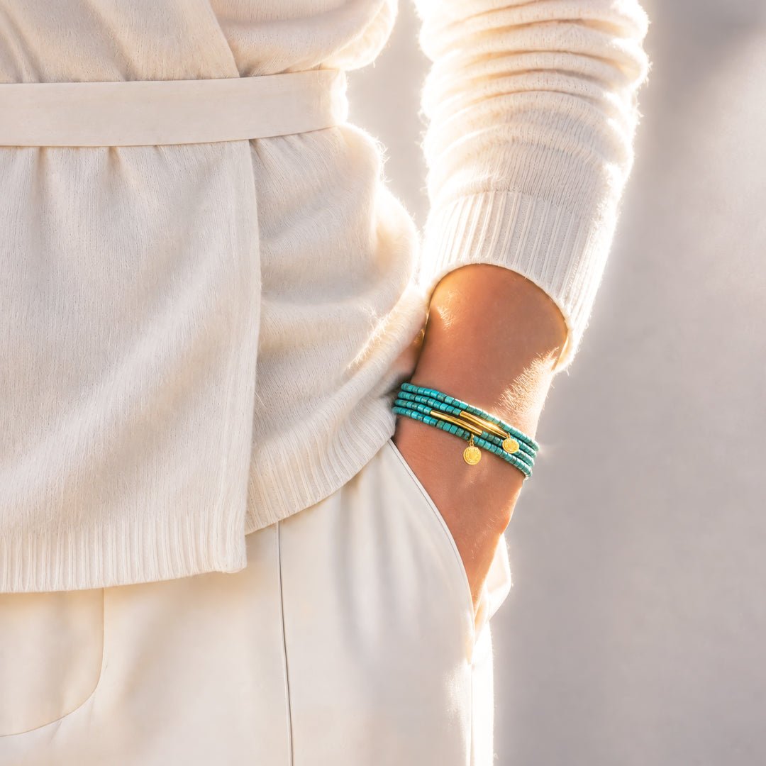Prism - Turquoise Horseshoe Coin Equestrian Bracelet