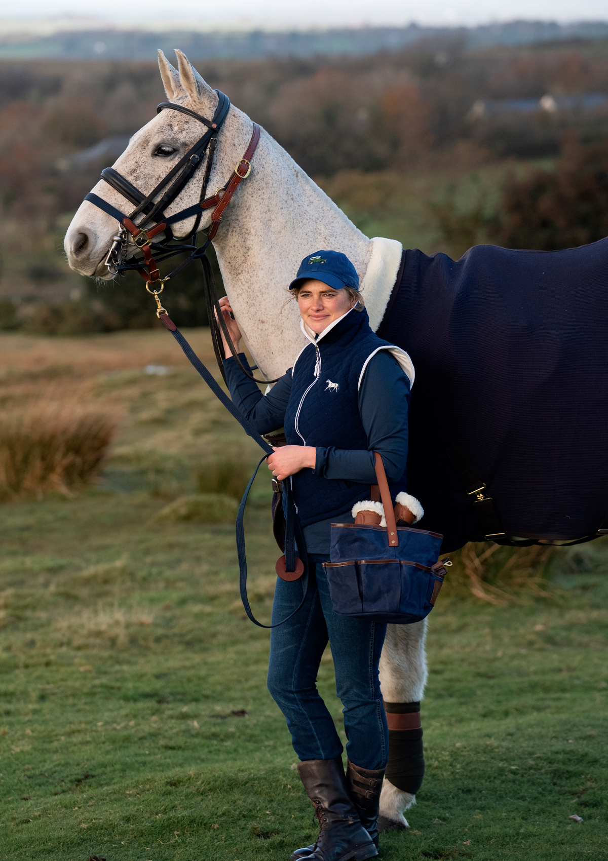 Quilted Fleece Vest | Navy