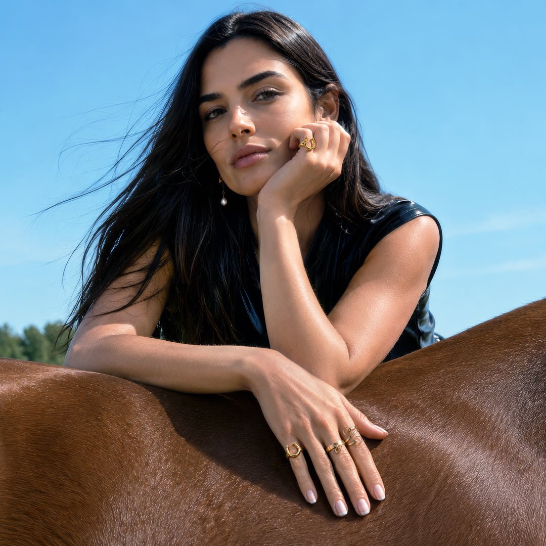 Sandro - Equestrian Horse Bit Spiral Ring in Gold