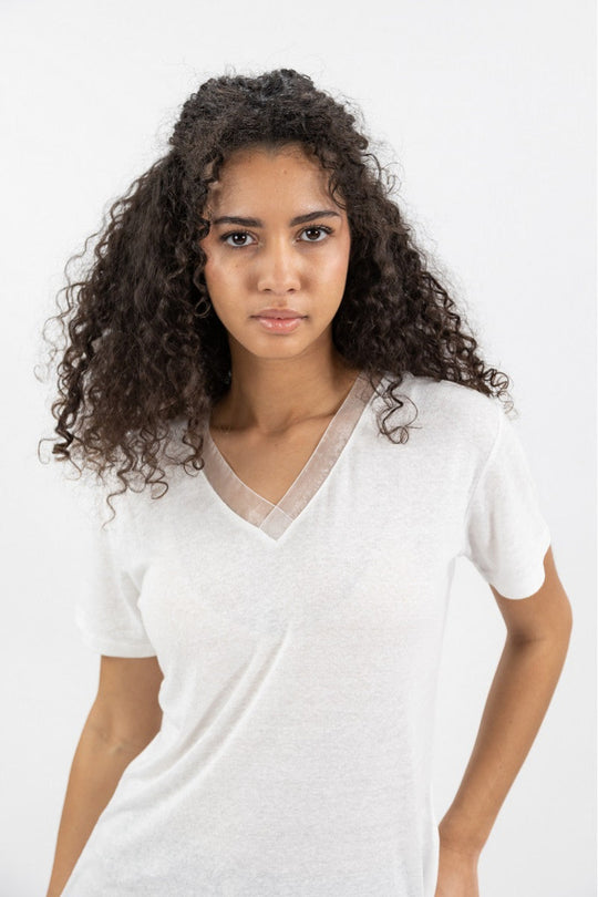 Tandem short sleeve V neck T-Shirt