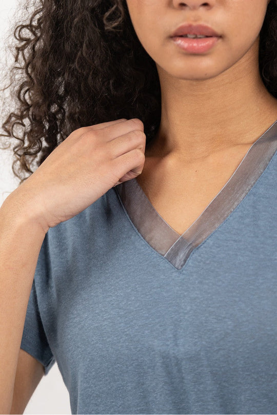 Tandem short sleeve V neck T-Shirt
