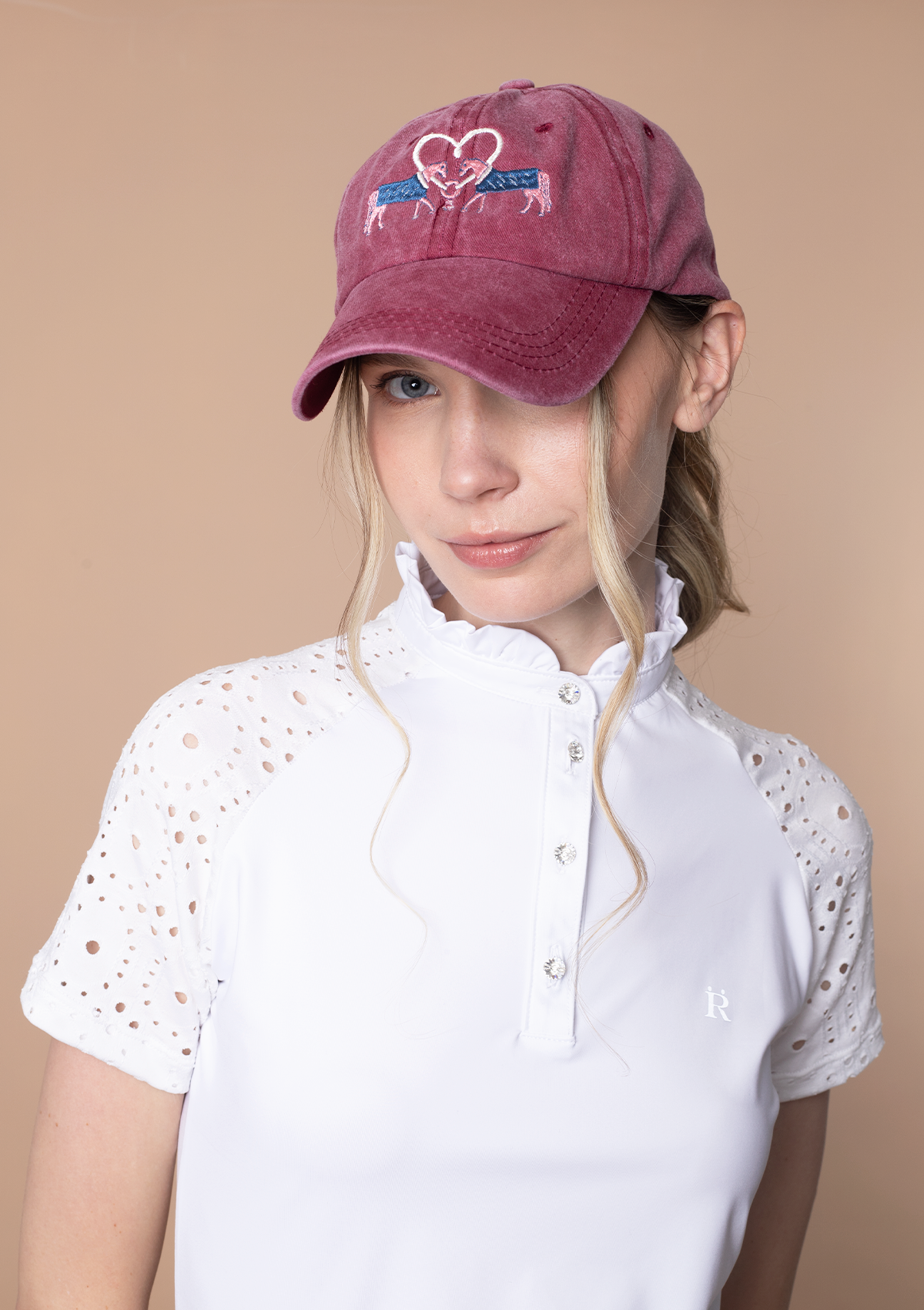 Equestrian Cotton Love Horses Cap | Rose