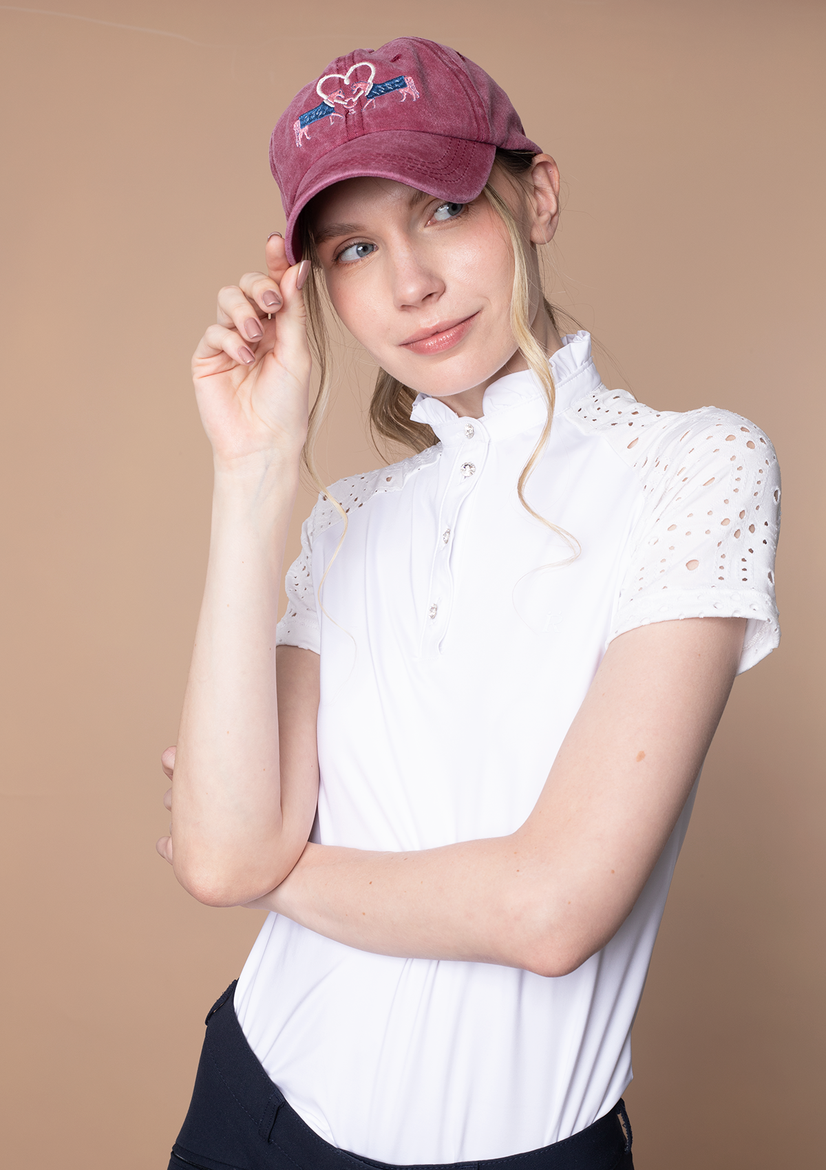 Equestrian Cotton Love Horses Cap | Rose