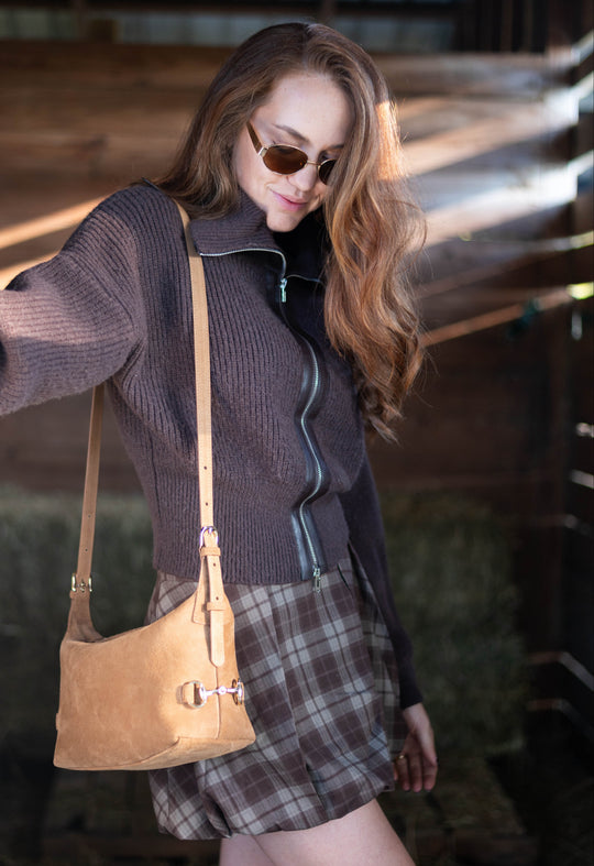 Bethany Bit Bag Suede- Limited Edition Milk Chocolate