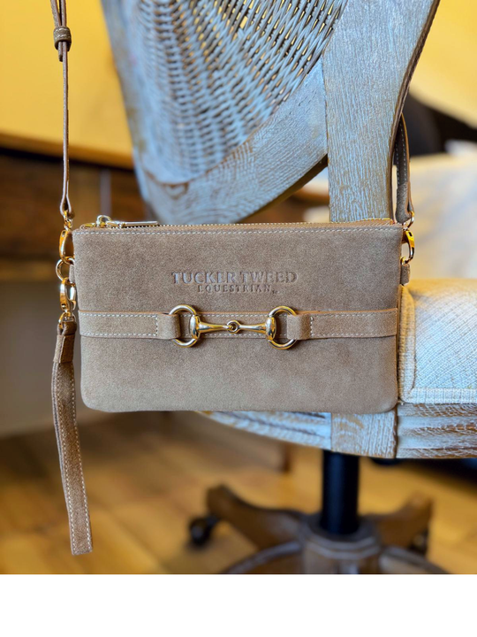 Wellington Wristlet Milk Chocolate Suede Edition