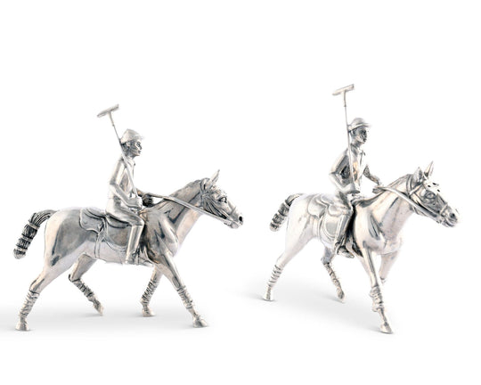 Pewter Polo Player Salt &amp; Pepper Set