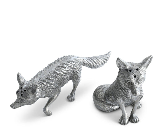 Pewter Foxes Salt &amp; Pepper Set
