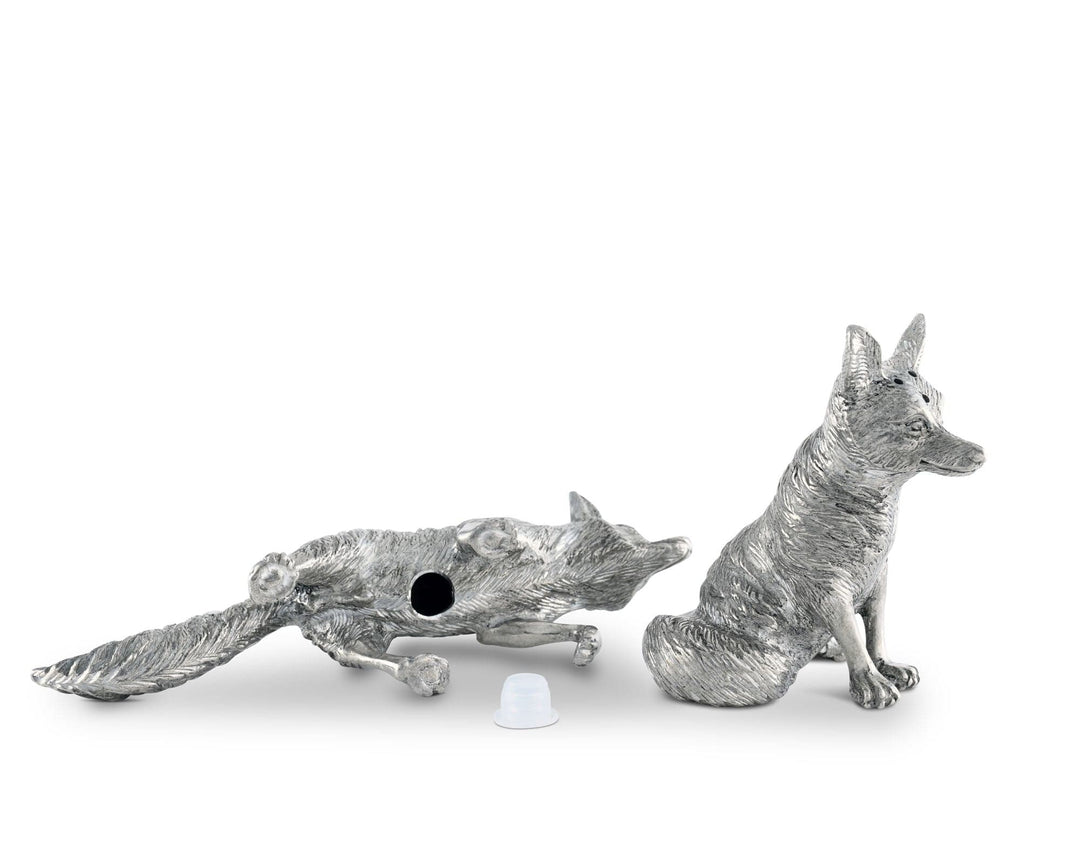 Pewter Foxes Salt &amp; Pepper Set