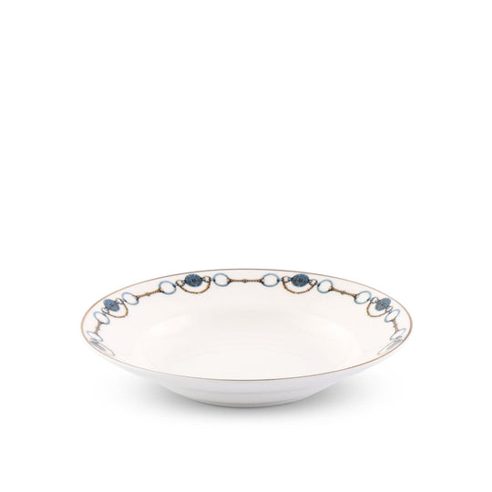 Amarillo Concho Pattern Bone China Soup Plate