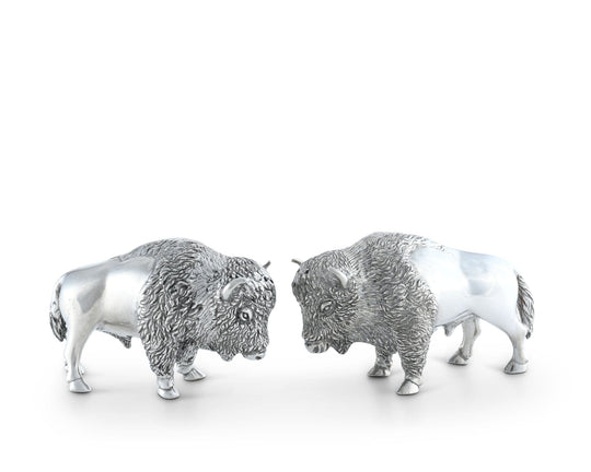 Pewter Bison Salt &amp; Pepper Set