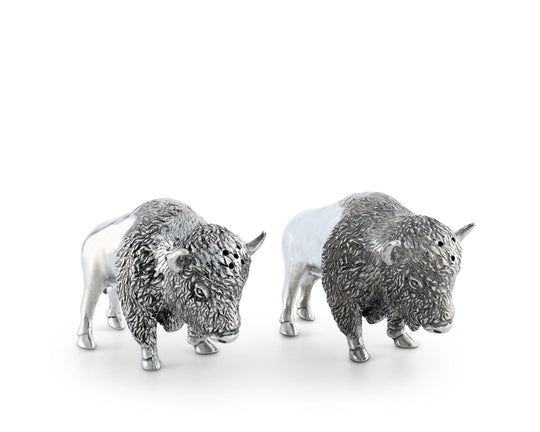 Pewter Bison Salt &amp; Pepper Set