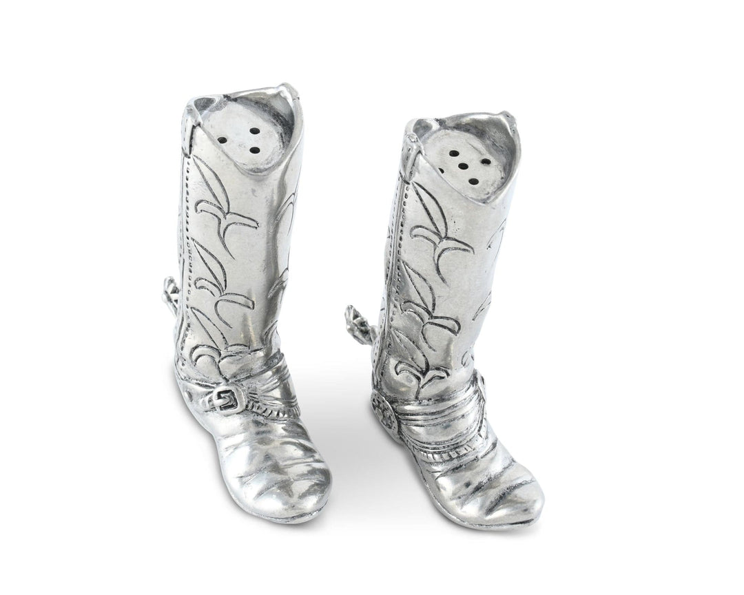 Pewter Cowboy Boot Salt &amp; Pepper Set