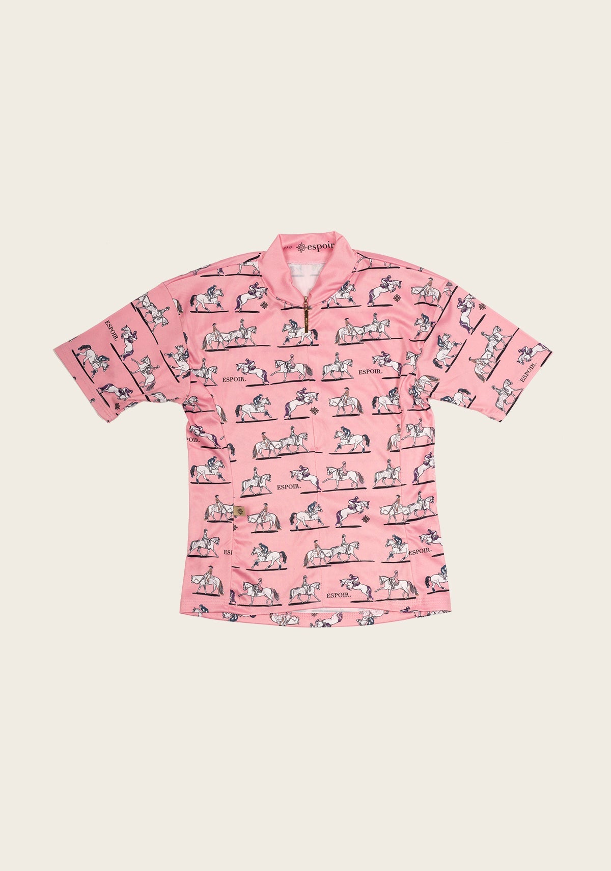 United Equestrian on Pink Children's Short Sleeve Shirt by Espoir Equestrian