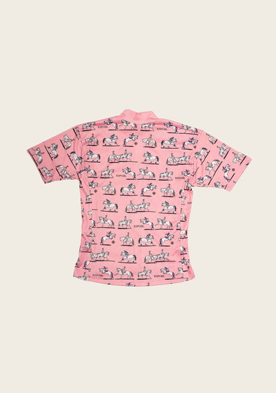 United Equestrian on Pink Children's Short Sleeve Shirt by Espoir Equestrian