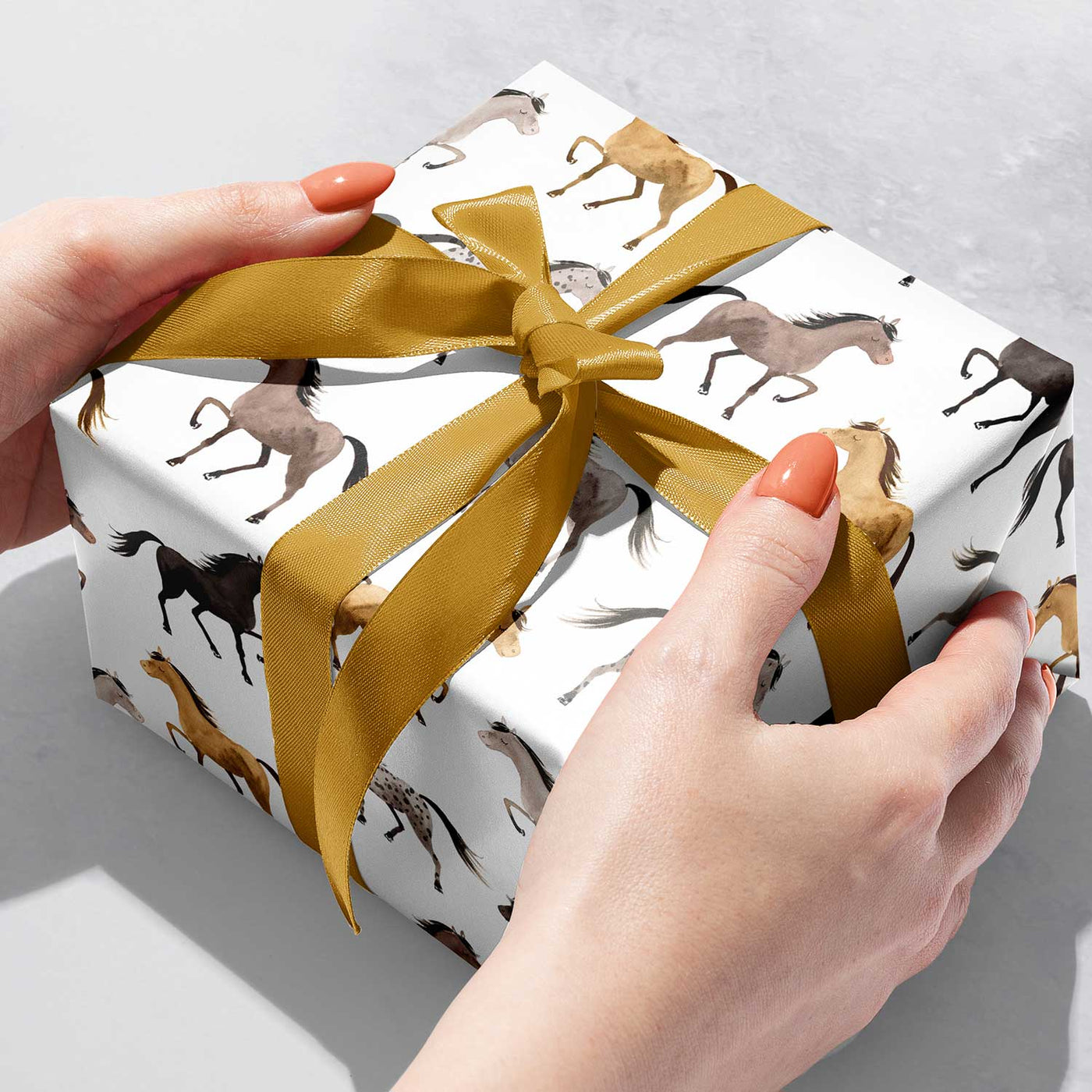 Horses Gift Wrap by Present Paper