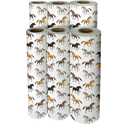 Horses Gift Wrap by Present Paper